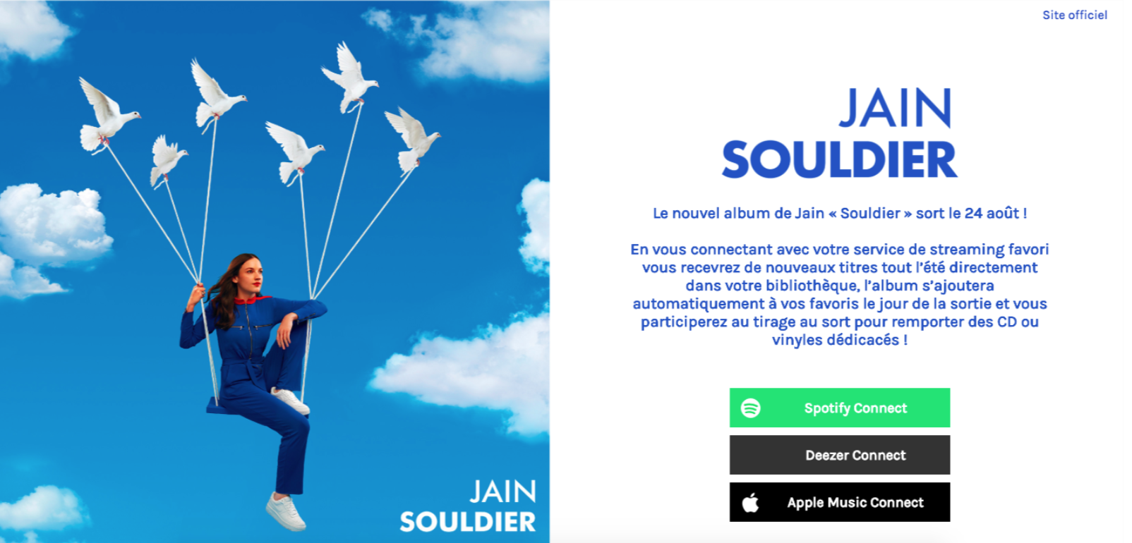Campagne pre-save Spotify de l'artiste Jain