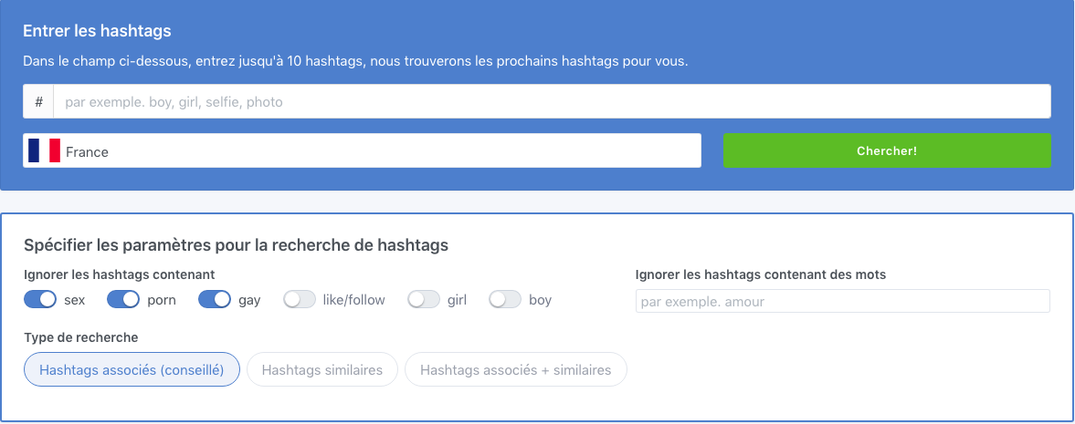 TagsFinder - Un générateur de hashtags