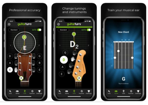 Les meilleures applications pour les musiciens - Guitar Tuna